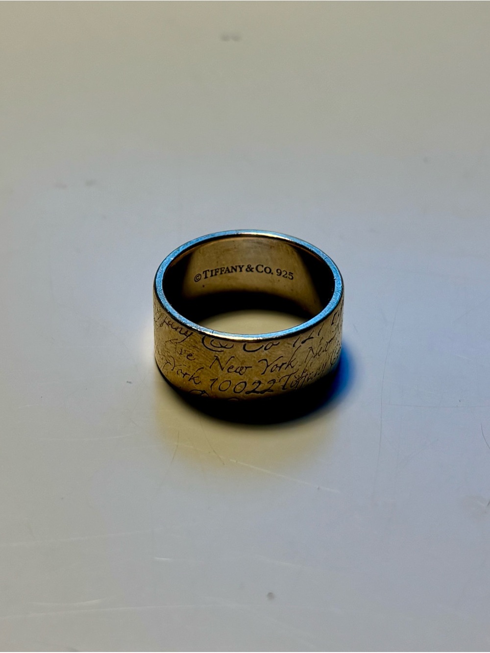 Verified - Tiffany & Co. 925 Notes Wide Band Ring - US 9